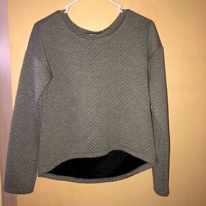 Threads for Thought sweatshirt gray quilted.  Great quality